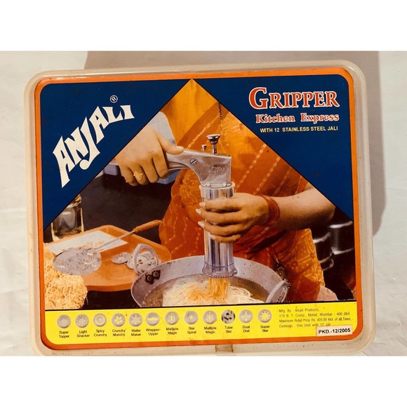 Anjali Royal Kitchen Press Machine Sev Maker Farsan Maker Murukku Maker 11 jalis - Picture 1 of 3